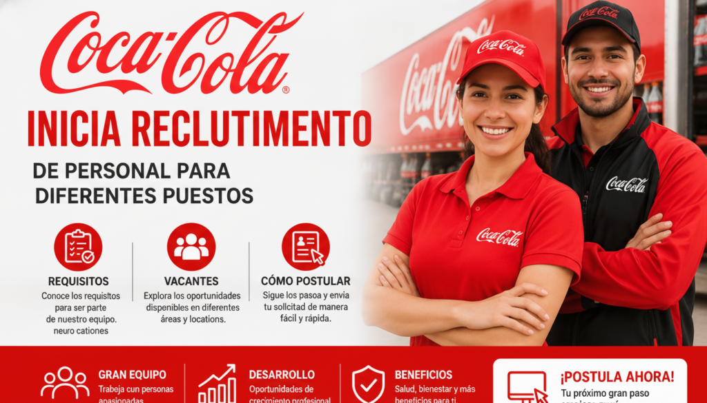 Coca-Cola Inicia Reclutamiento de Personal para Diferentes Puestos